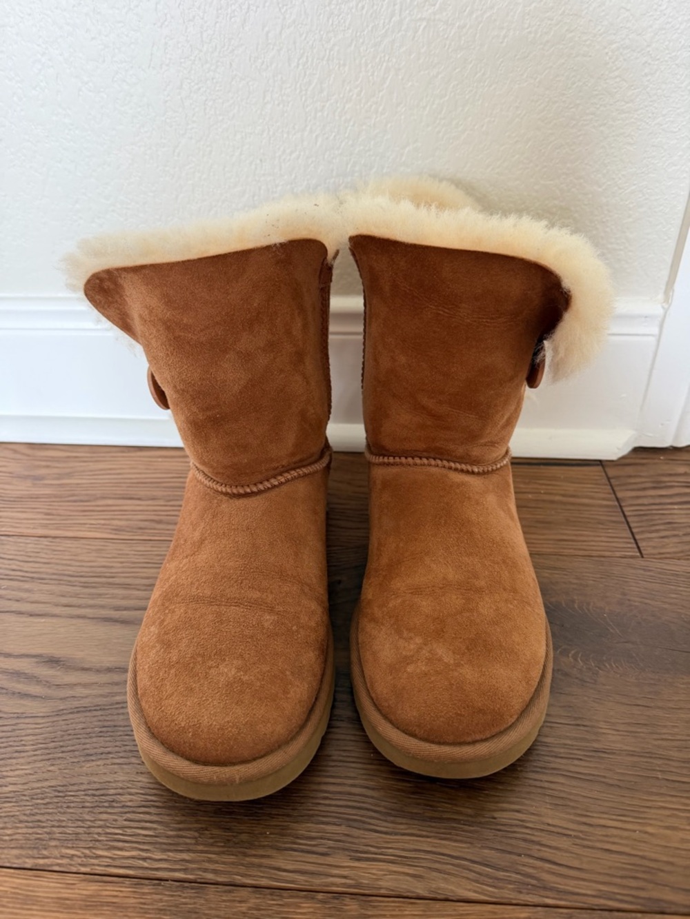 UGG Chestnut Suede Shearling Cuff Women's Boots